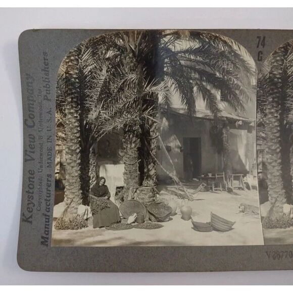 Lady Sorting Dates in Spain Keystone Stereoview - Picture 2 of 8